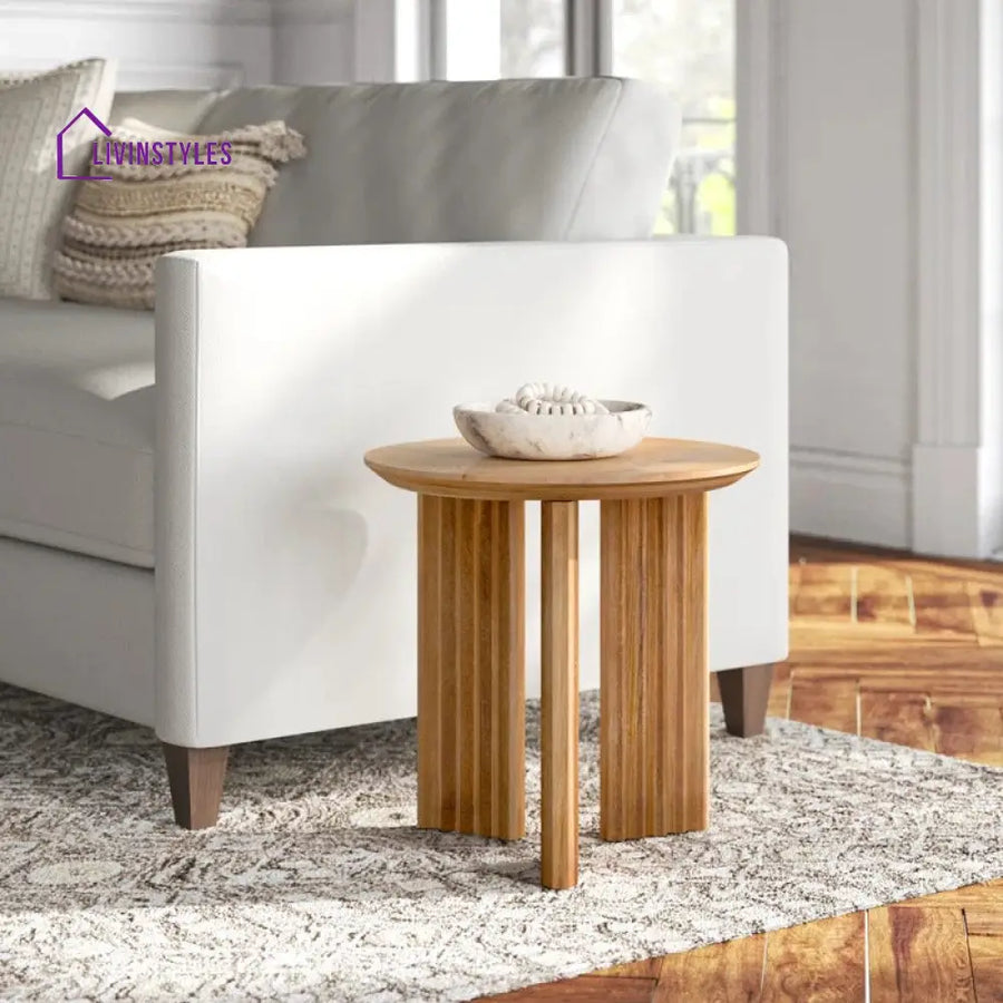 Myra Solid Wood Drink Table | End Table | Side Table for Living Room