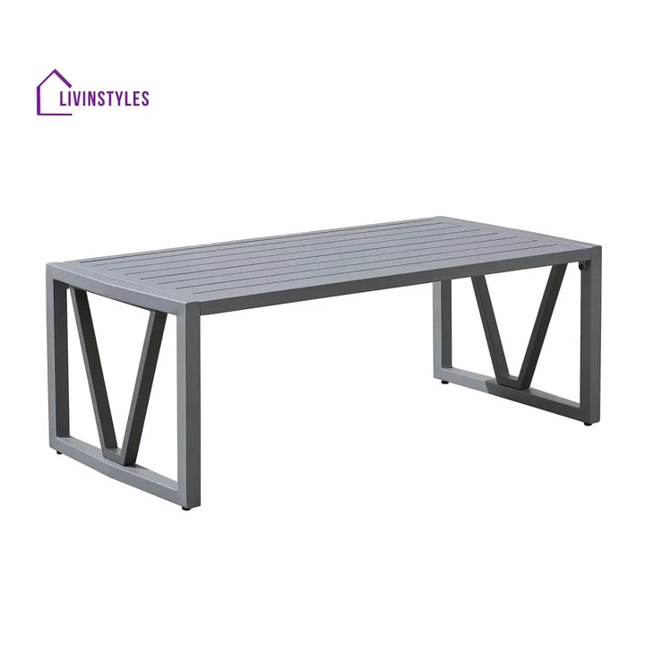 Myriad Outdoor Sofa Set 3 Seater 2 Single seater and 1 Center Table Set (Black + Grey) - Sofa Sets