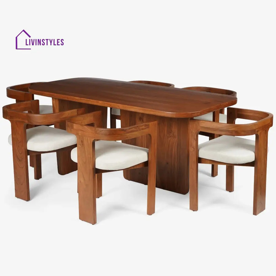 Myron Dining Table With 4 Attica Chairs And Bench