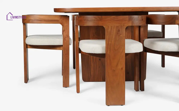 Mohini Dining Table With 4 Attica Chairs And Bench Bench