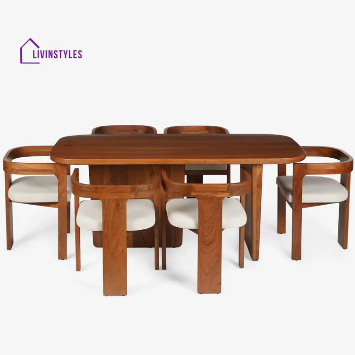 Myron Dining Table With 4 Attica Chairs And Bench