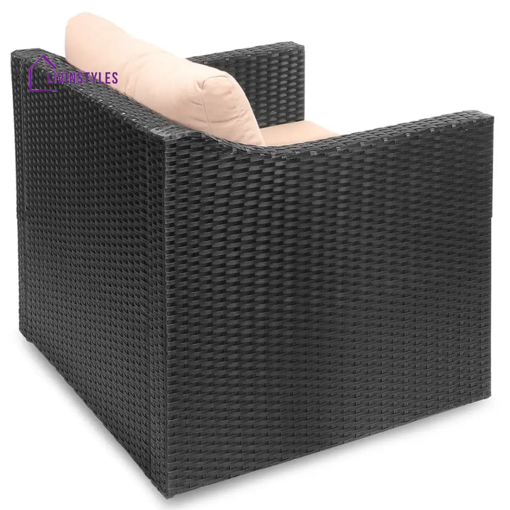 Naina Outdoor Patio Seating Set 2 Chairs And 1 Table (Black)