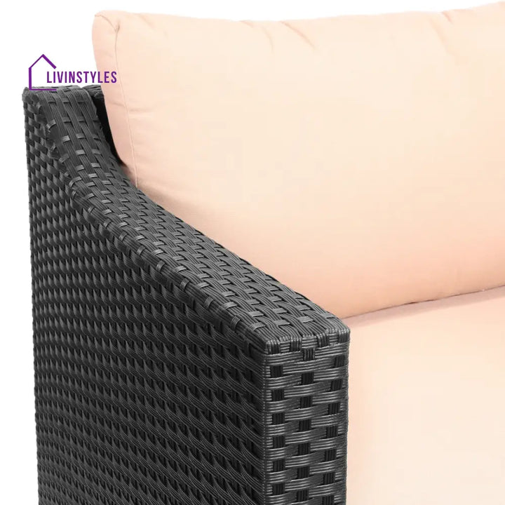 Naina Outdoor Patio Seating Set 2 Chairs And 1 Table (Black)