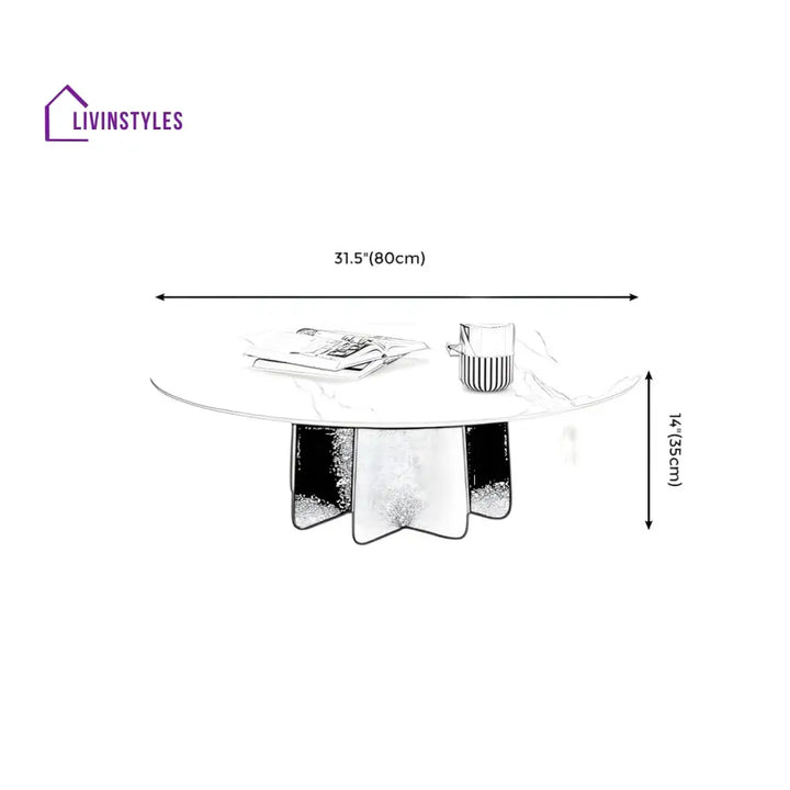 Naira Stainless Steel Frame Coffee Table for Living Room