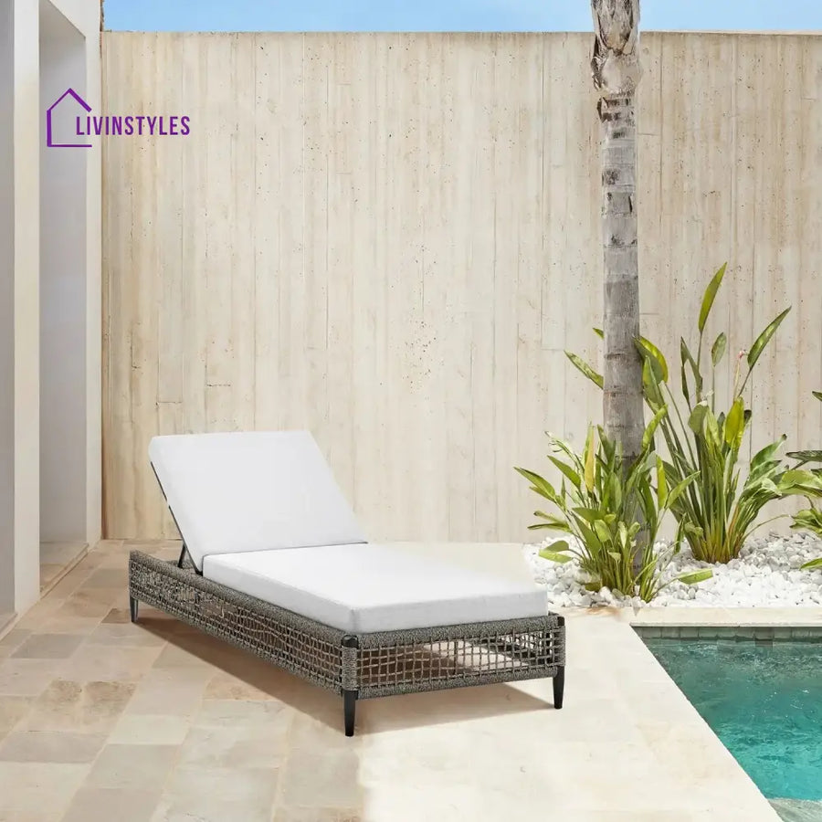 Najwa Outdoor All-Weather Rope Lounger with Cushions - Lounger Set