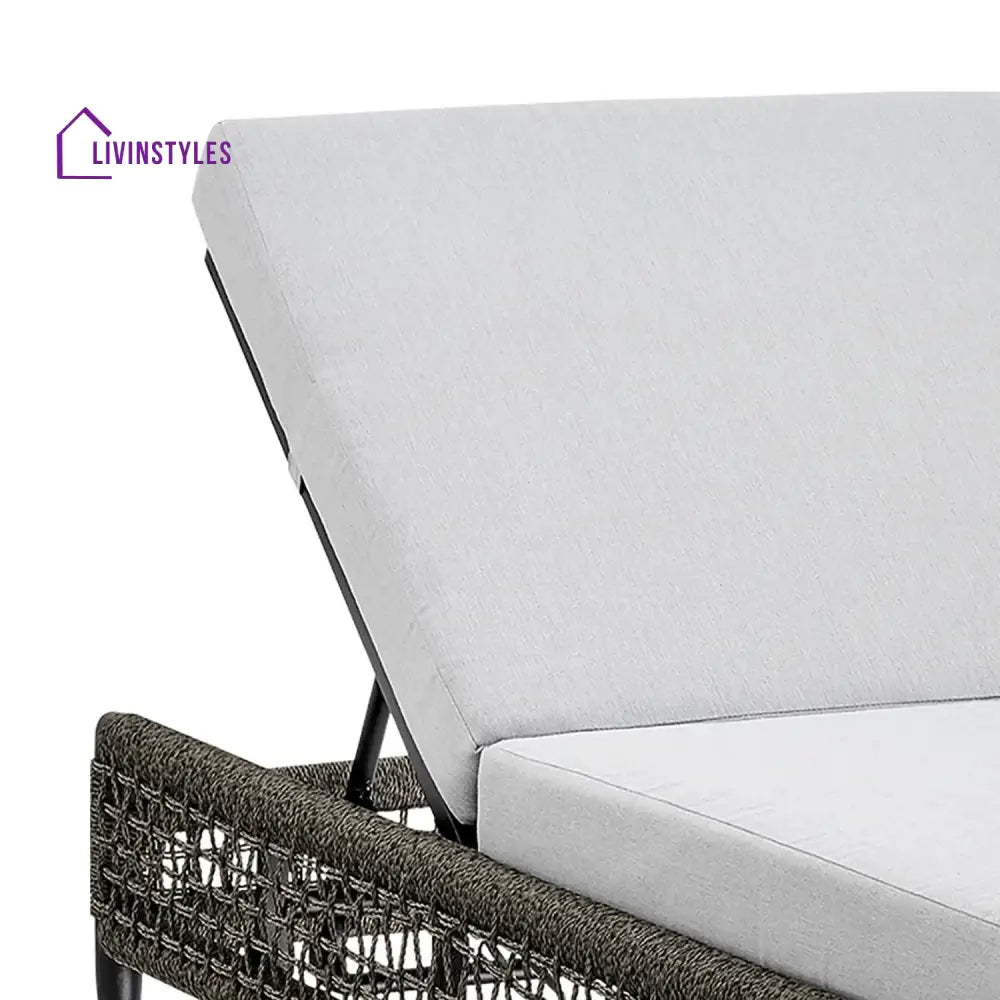 Najwa Outdoor All-Weather Rope Lounger with Cushions - Lounger Set