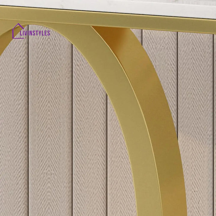 Naman Stainless Steel Console Table for Living Room
