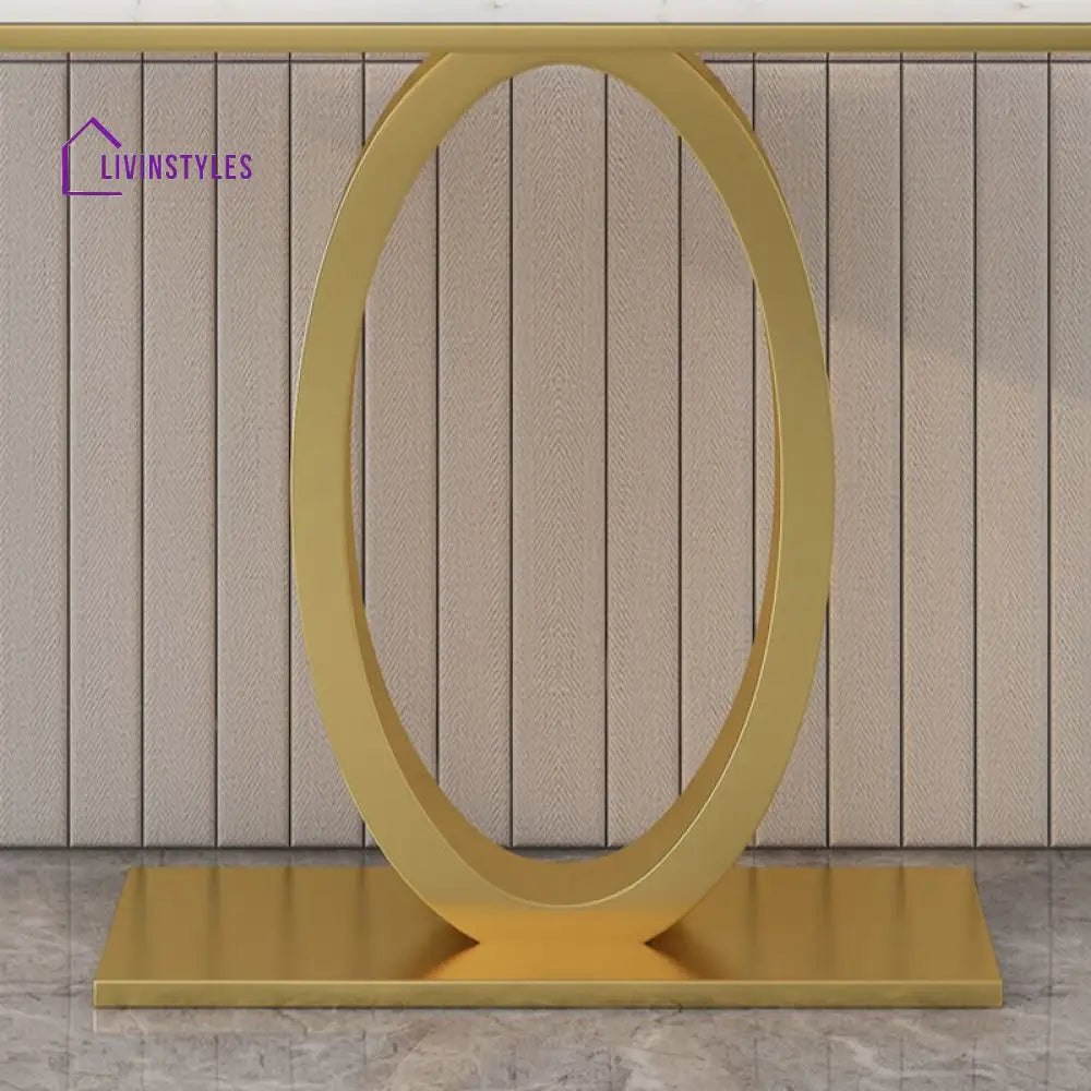 Naman Stainless Steel Console Table for Living Room