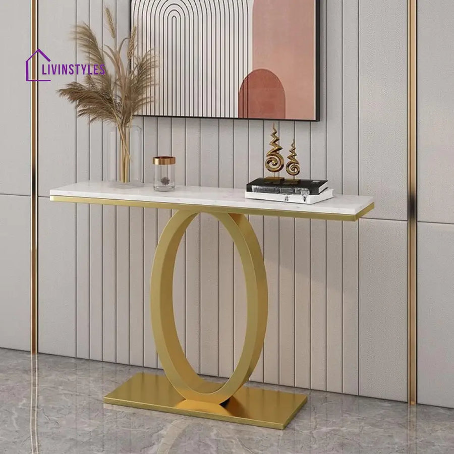 Naman Stainless Steel Console Table for Living Room