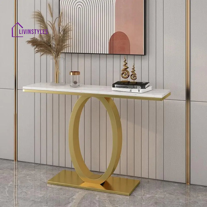 Naman Stainless Steel Console Table for Living Room