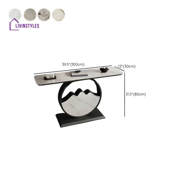 Naman Stainless Steel Living Room Console Table