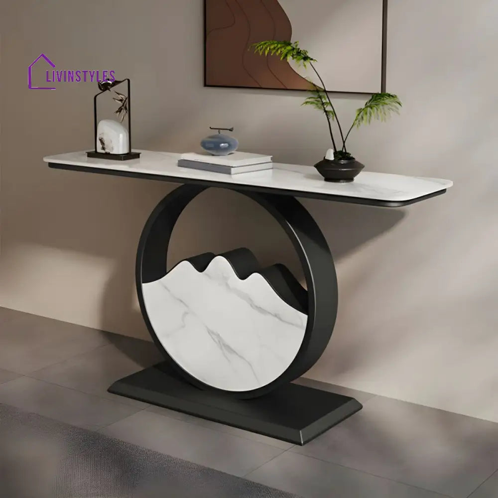 Naman Stainless Steel Living Room Console Table