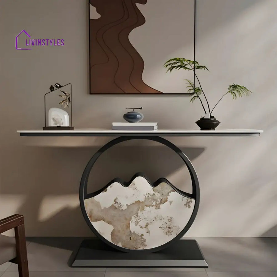 Naman Stainless Steel Living Room Console Table