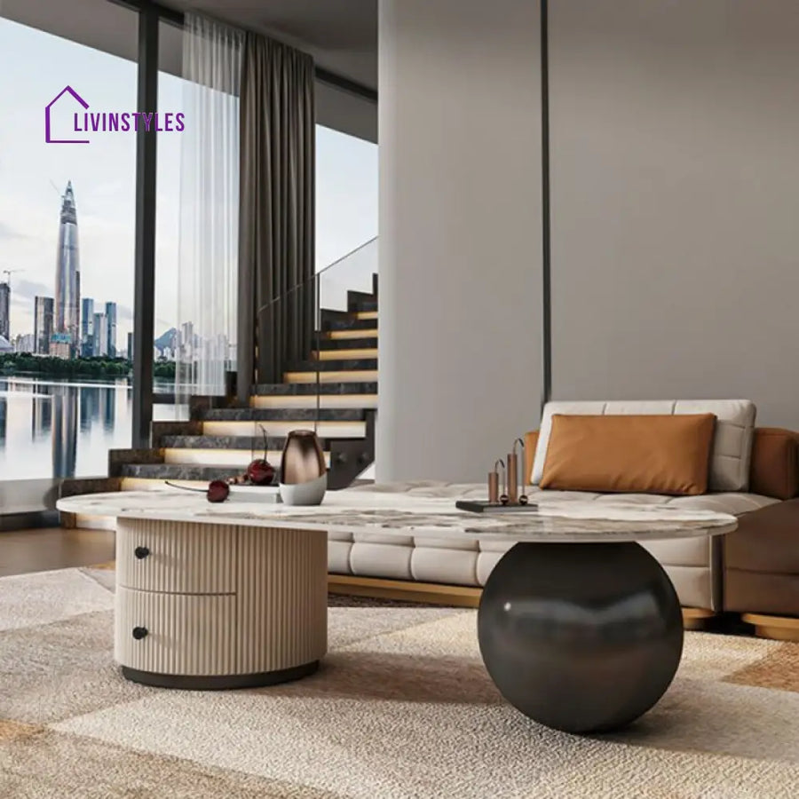 Namira Stainless Steel Coffee Table for Living Room