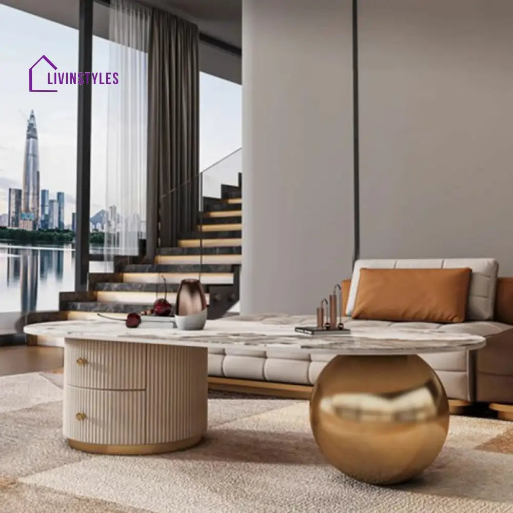 Namira Stainless Steel Coffee Table for Living Room