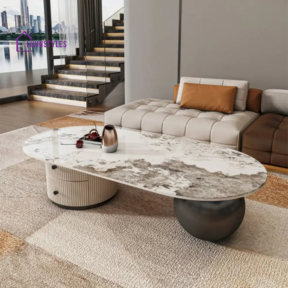 Namira Stainless Steel Coffee Table for Living Room