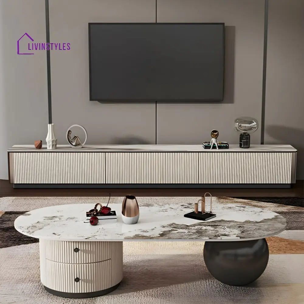 Namira Stainless Steel Coffee Table for Living Room