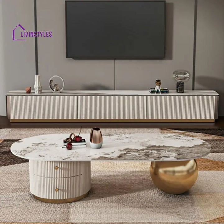 Namira Stainless Steel Coffee Table for Living Room