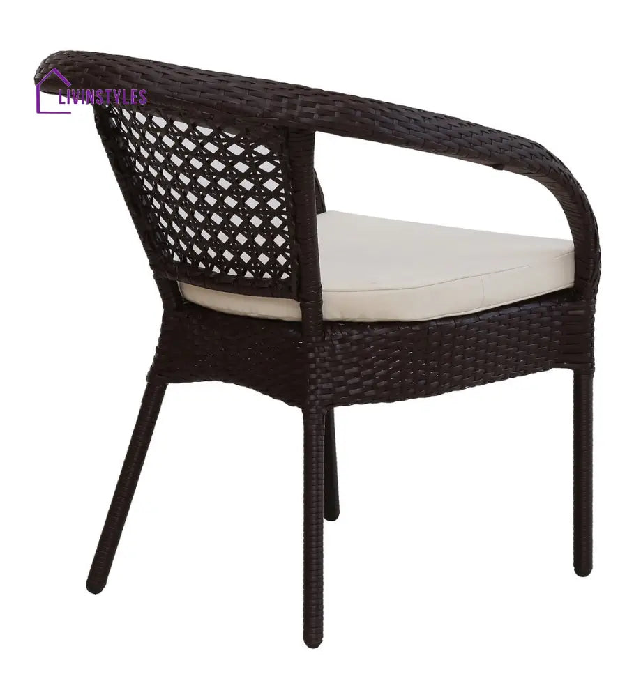 Nancy Outdoor Patio Seating Set 4 Chairs And 1 Table (Dark Brown) Coffee Sets