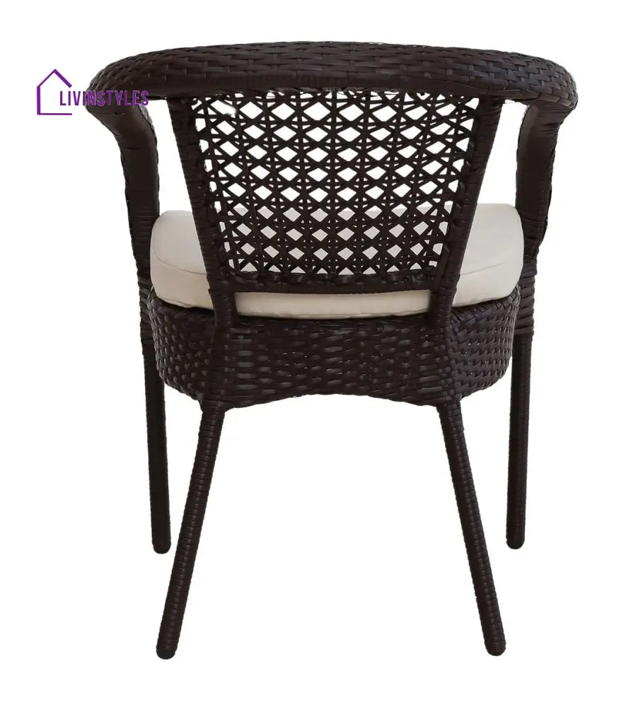 Nancy Outdoor Patio Seating Set 4 Chairs And 1 Table (Dark Brown) Coffee Sets