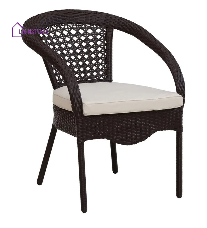 Nancy Outdoor Patio Seating Set 4 Chairs And 1 Table (Dark Brown) Coffee Sets