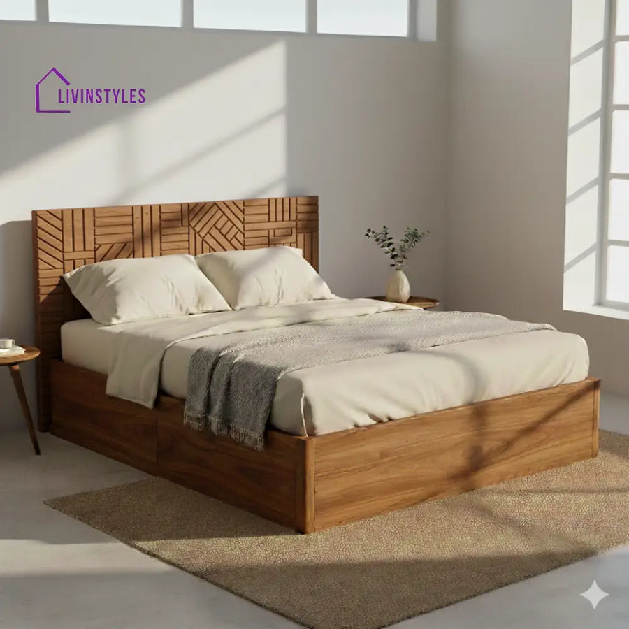 Nancy Premium Sheesham Wood Bed