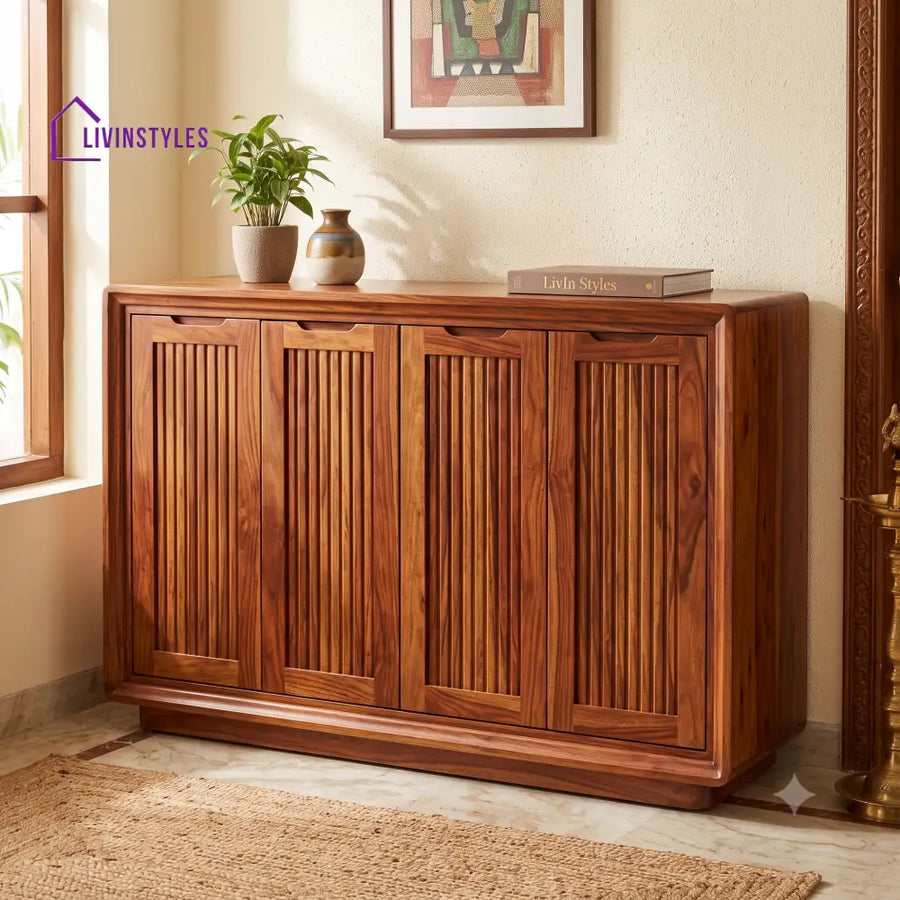 Nandhini Sheesham Wood Shoe Rack | Wooden Shoe Cabinet