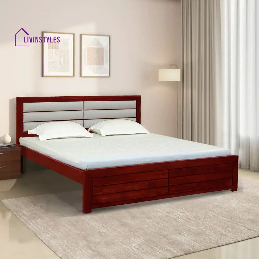 Moscow Sheesham Wood Beds Queen / Honey Bed without storage