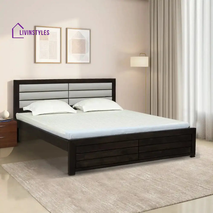 Moscow Sheesham Wood Beds Queen / Walnut Bed without storage