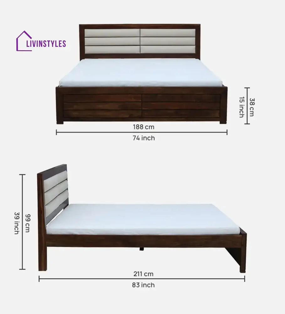 Moscow Sheesham Wood Beds Bed without storage