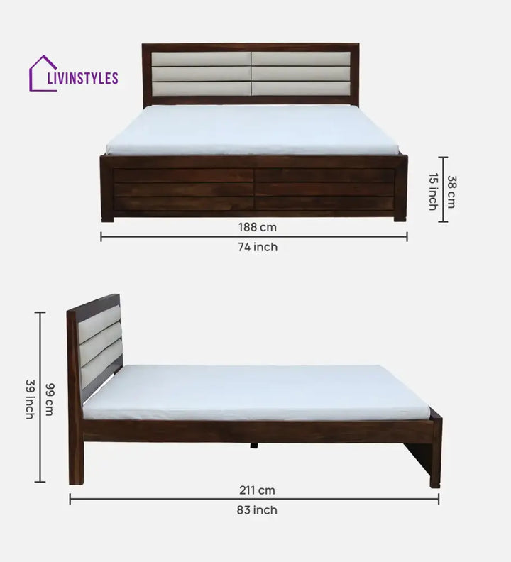 Moscow Sheesham Wood Beds Bed without storage