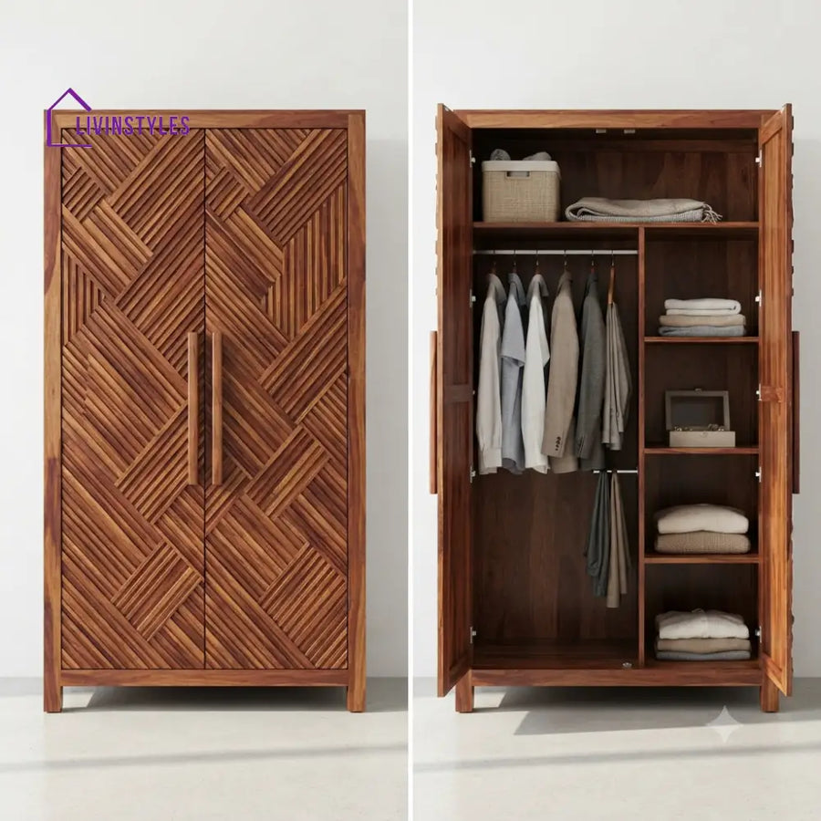 Nandini Wooden Wardrobe for Clothes | Cupboard for Clothes