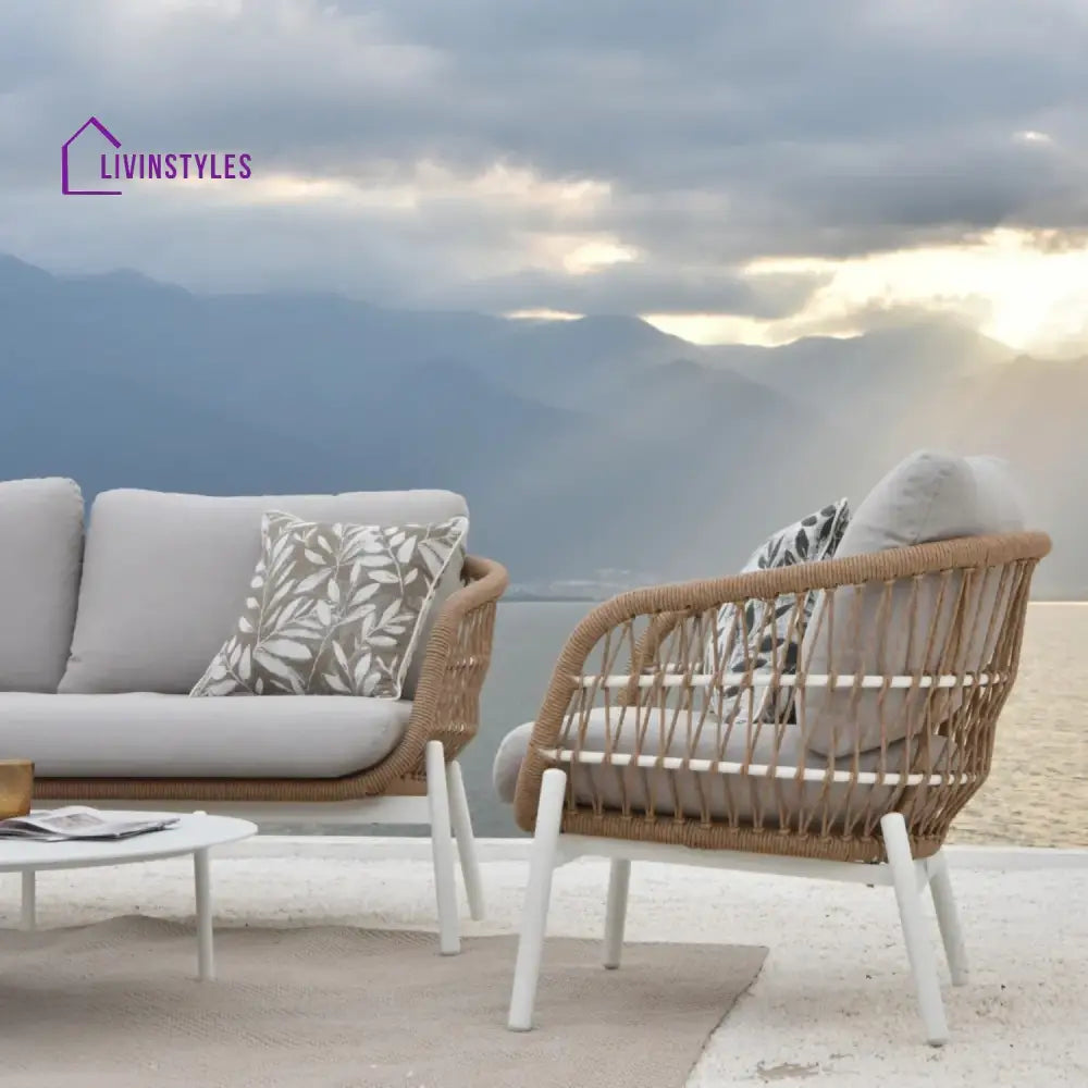 Nandita Outdoor 4 Seater Rope Conversation Sofa Set - Sofa Set