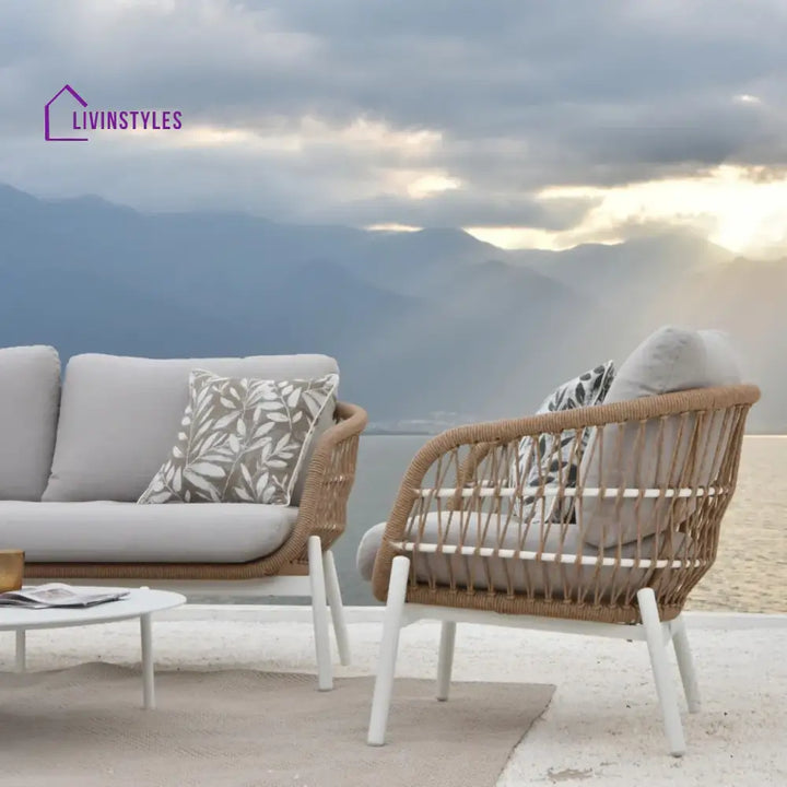 Nandita Outdoor 4 Seater Rope Conversation Sofa Set - Sofa Set