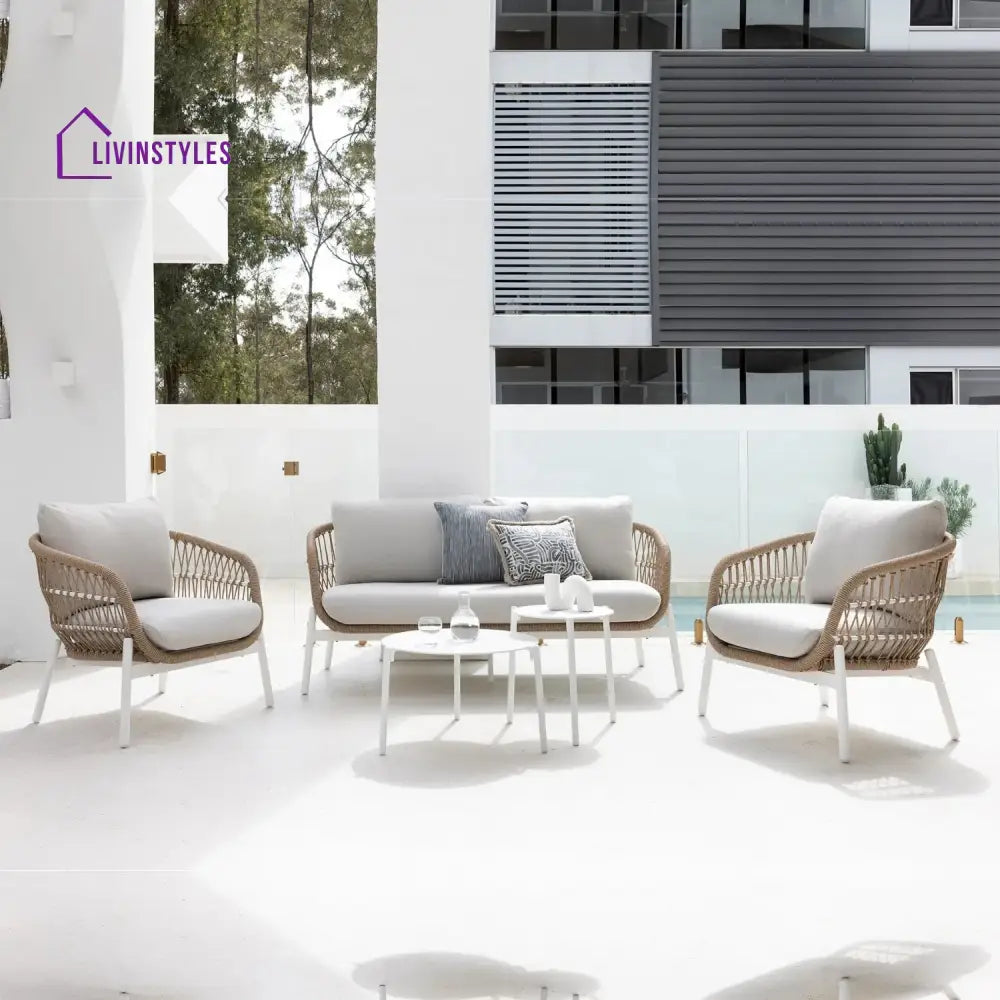 Nandita Outdoor 4 Seater Rope Conversation Sofa Set - Sofa Set