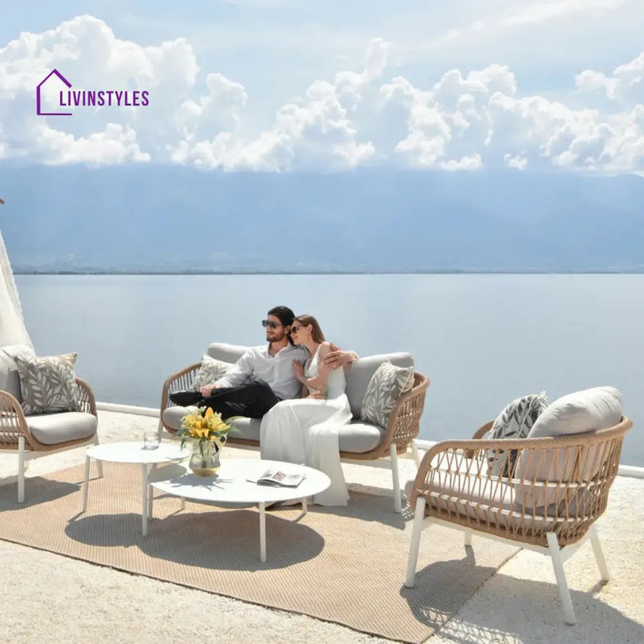 Nandita Outdoor 4 Seater Rope Conversation Sofa Set - Sofa Set