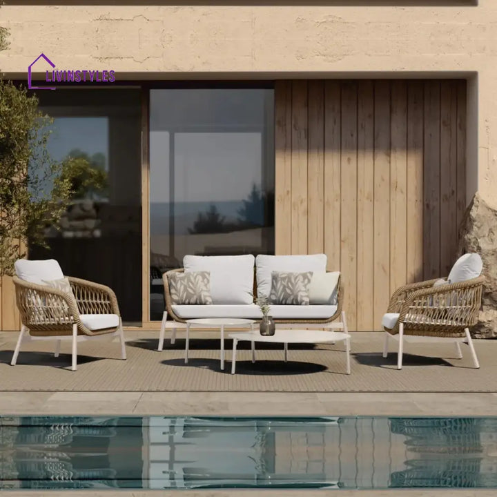 Nandita Outdoor 4 Seater Rope Conversation Sofa Set - Sofa Set