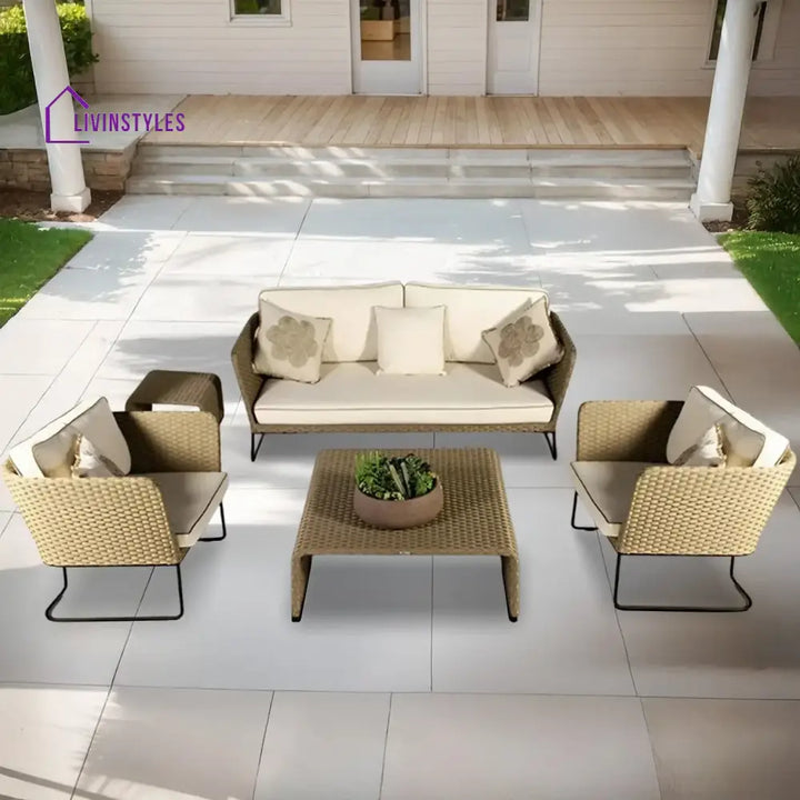 Naomi 5-Piece All Weather Wicker Sofa Set - Sofa Set