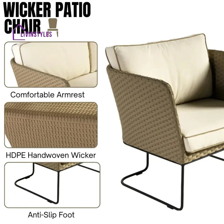 Naomi 5-Piece All Weather Wicker Sofa Set - Sofa Set