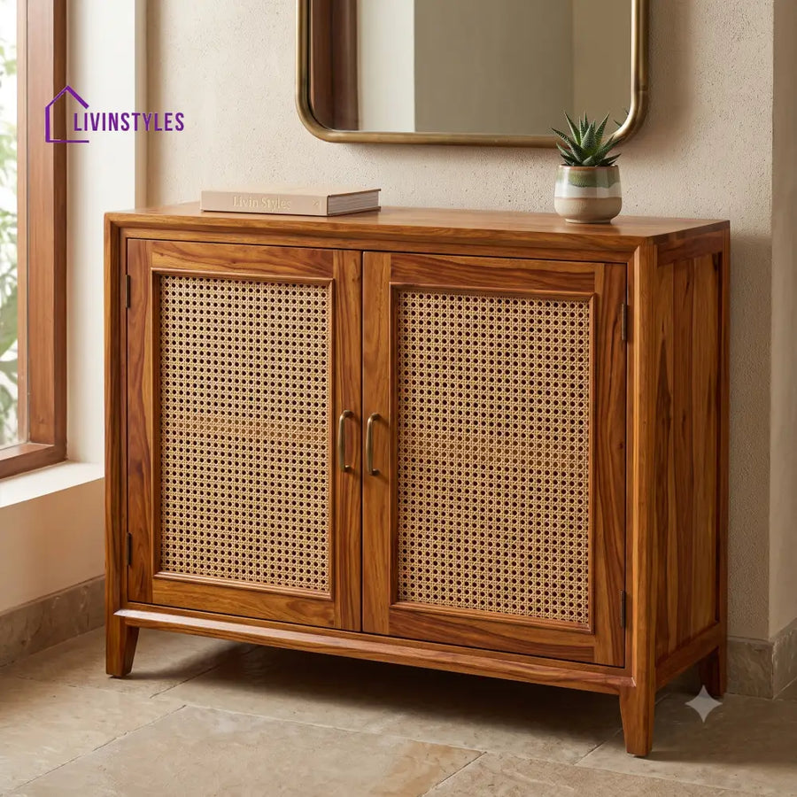 Narmadha Sheesham Wood Shoe Rack | Wooden Shoe Cabinet