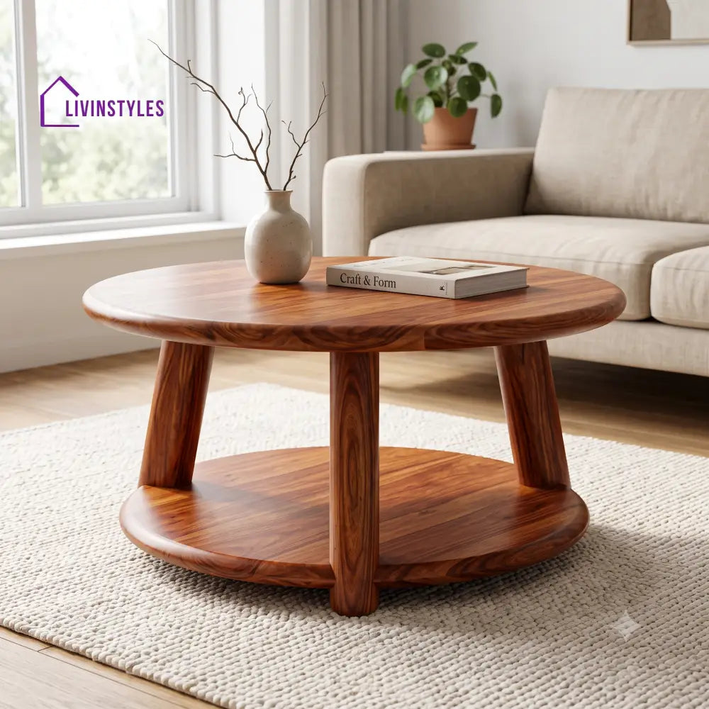 Natacha Wooden Coffee Table for Living Room | Tea Table | Teapoy | Center table