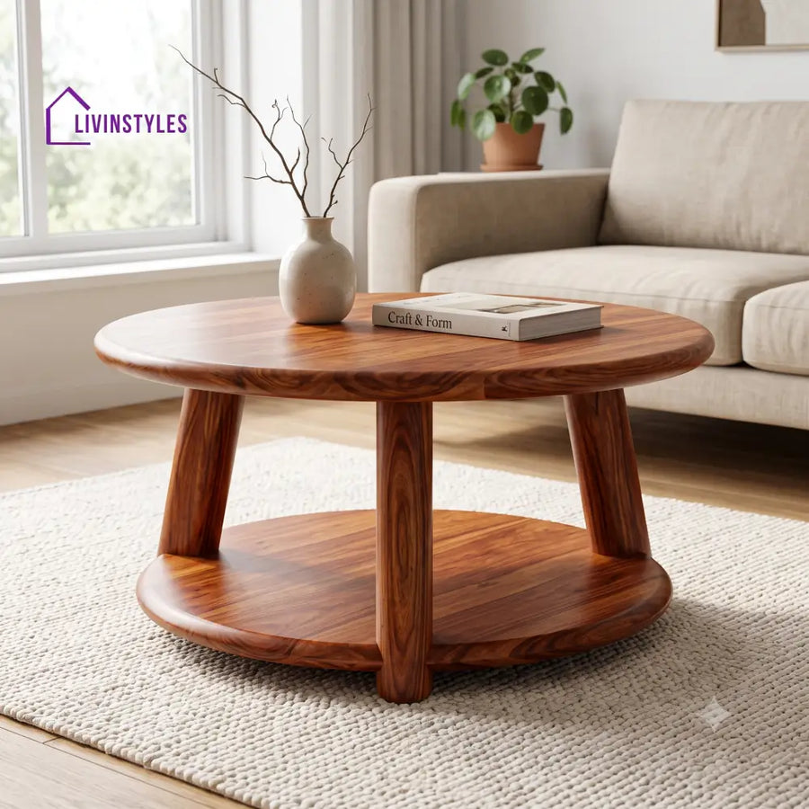 Natacha Wooden Coffee Table for Living Room | Tea Table | Teapoy | Center table