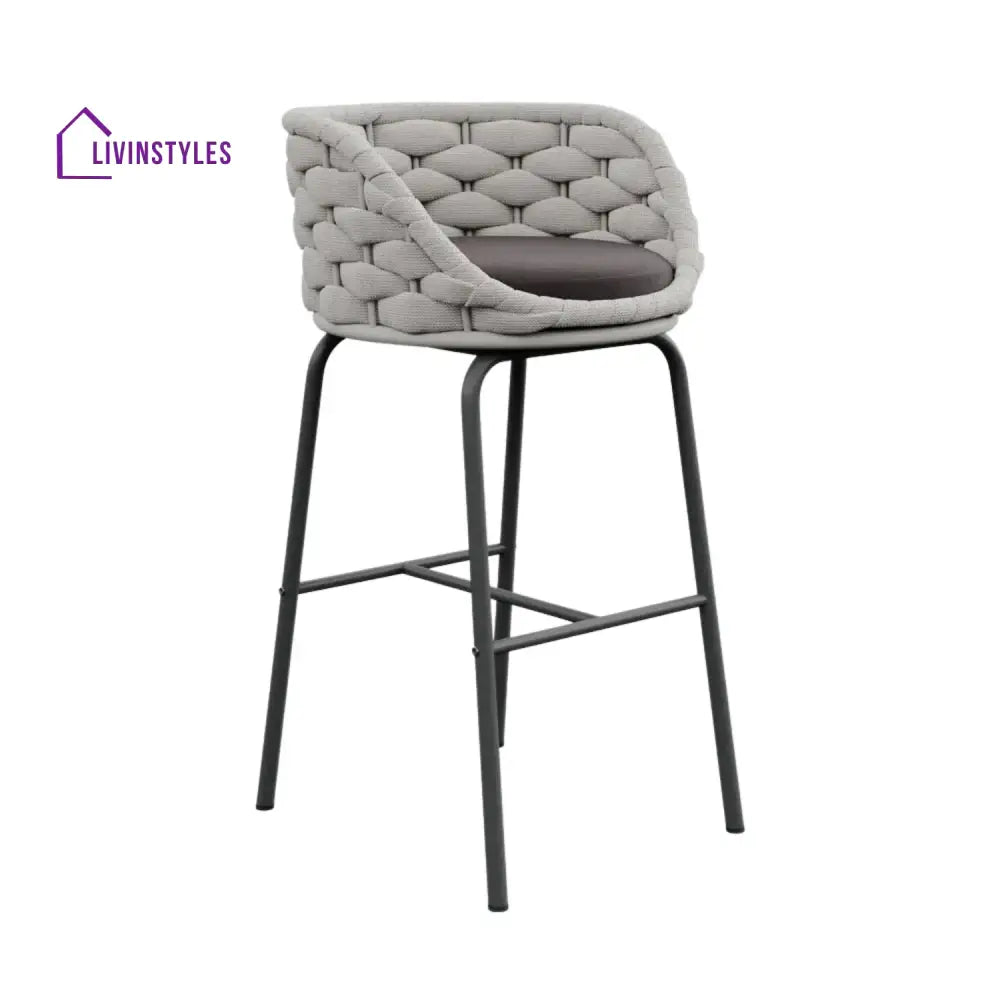 Natalia 2-Piece Outdoor Rope Bar Chairs – Stylish Comfort Built to Last - Bar Chairs