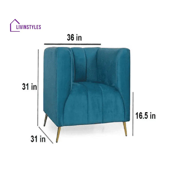 Natalia 3 Seater Sofa in Teal Colour