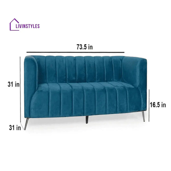 Natalia 3 Seater Sofa in Teal Colour
