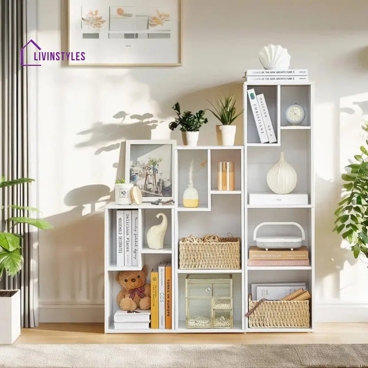 Natalia Engineered Wood Bookshelves | Bookshelf for Living Room | Bedroom | Drawing Room | Study Room