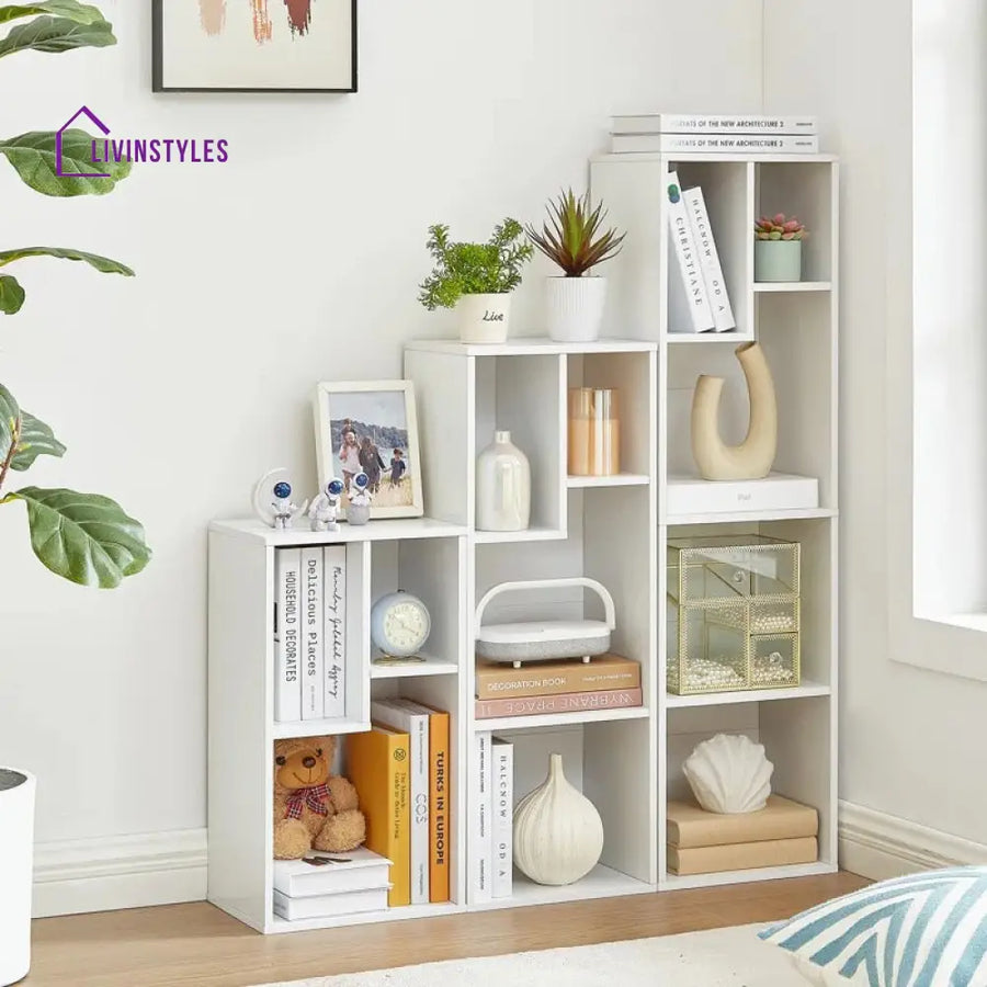 Natalia Engineered Wood Bookshelves | Bookshelf for Living Room | Bedroom | Drawing Room | Study Room
