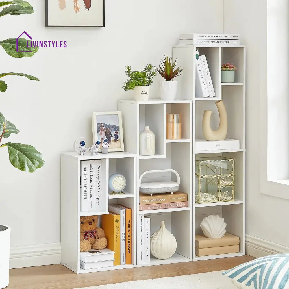 Natalia Engineered Wood Bookshelves | Bookshelf for Living Room | Bedroom | Drawing Room | Study Room