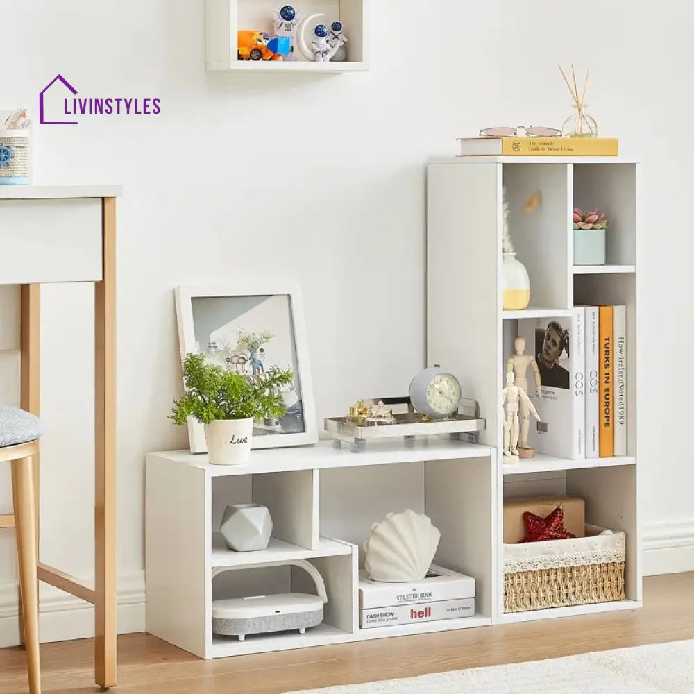 Natalia Engineered Wood Bookshelves | Bookshelf for Living Room | Bedroom | Drawing Room | Study Room