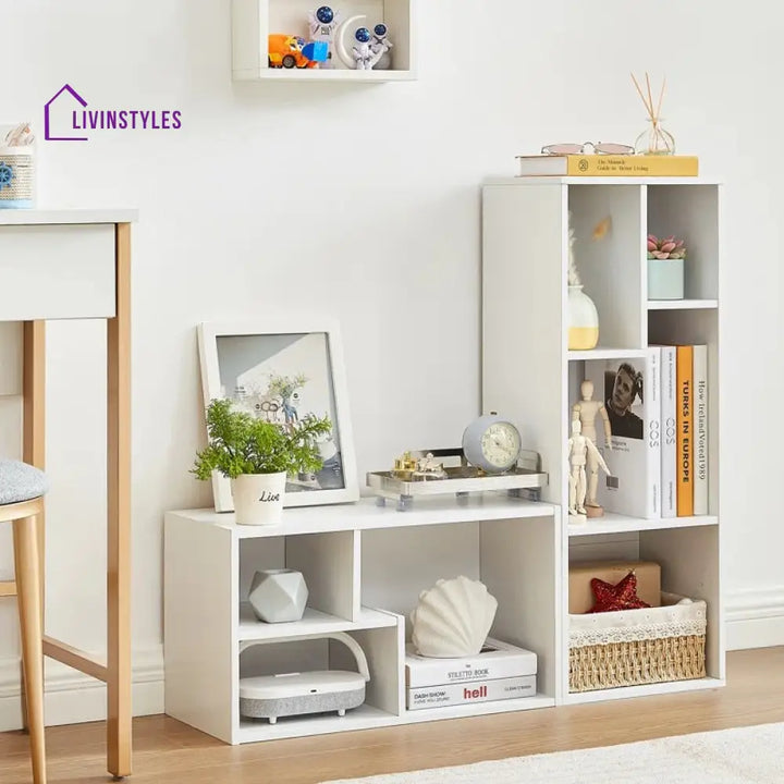 Natalia Engineered Wood Bookshelves | Bookshelf for Living Room | Bedroom | Drawing Room | Study Room